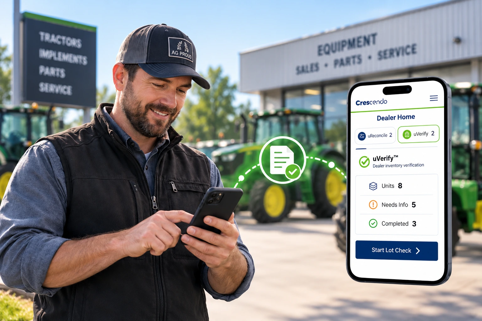 Dealer using Crescendo uVerify for inventory verification